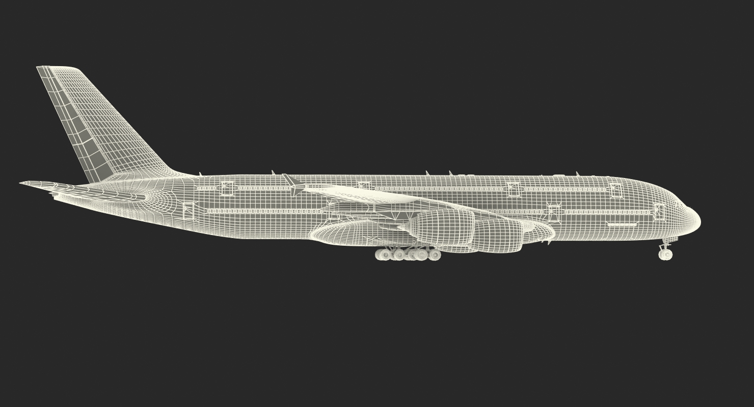 Airbus A380 1000 Air France 3D